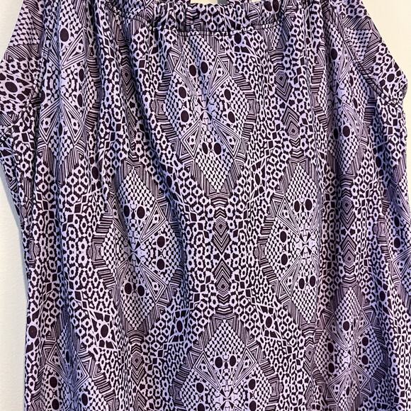 Prana Dress Athletic Halter Racerback Tank Purple Graphic Shelf Bra Medium - Picture 3 of 5